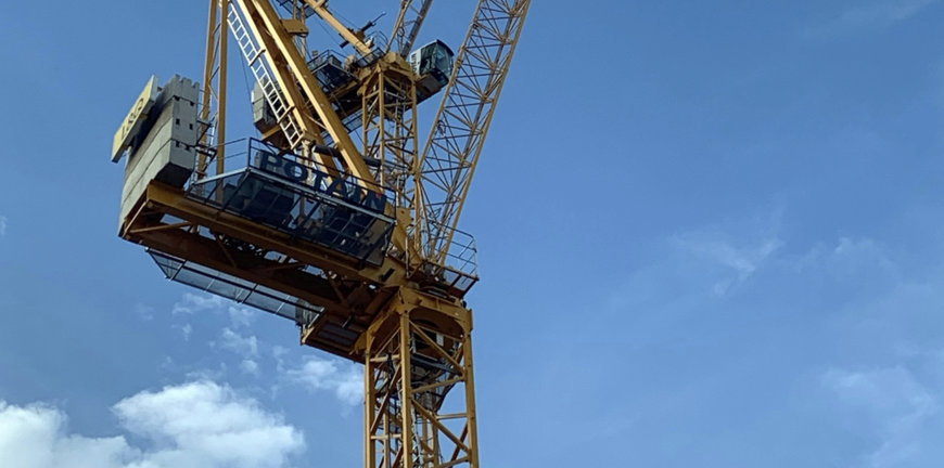 World’s first Potain MR 229 luffing jib tower crane erected in London, UK